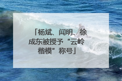 杨斌、闻明、徐成东被授予“云岭楷模”称号