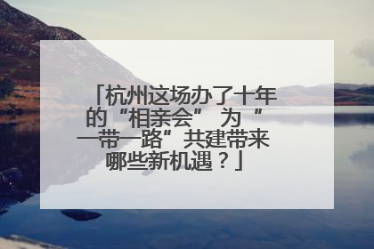 杭州这场办了十年的“相亲会” 为“一带一路”共建带来哪些新机遇？