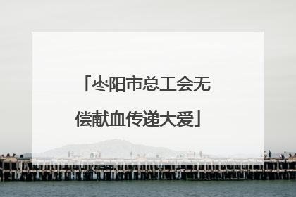 枣阳市总工会无偿献血传递大爱