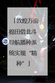 敦煌万亩棉田借北斗导航播种系统实现“精种”