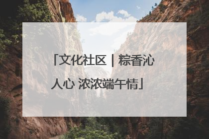 文化社区｜粽香沁人心 浓浓端午情