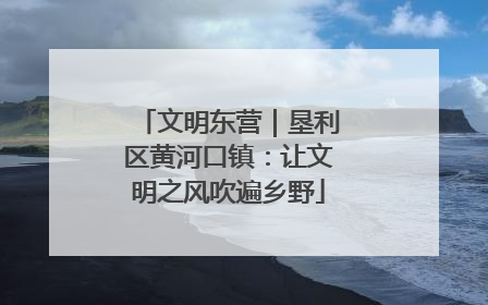 文明东营｜垦利区黄河口镇：让文明之风吹遍乡野
