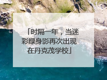 时隔一年，当迷彩绿身影再次出现在丹克茂学校