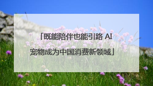 既能陪伴也能引路 AI宠物成为中国消费新领域