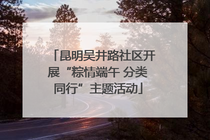 昆明吴井路社区开展“粽情端午 分类同行”主题活动