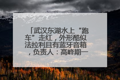 武汉东湖水上“跑车”走红，外形酷似法拉利且有蓝牙音箱，负责人：高峰期一两百人排队