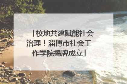 校地共建赋能社会治理！淄博市社会工作学院揭牌成立