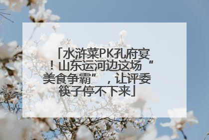 水浒菜PK孔府宴！山东运河边这场“美食争霸”，让评委筷子停不下来