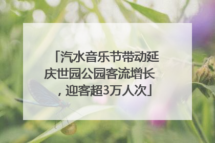 汽水音乐节带动延庆世园公园客流增长，迎客超3万人次