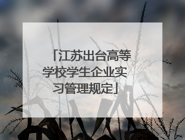 江苏出台高等学校学生企业实习管理规定