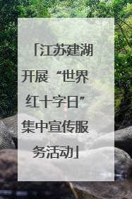 江苏建湖开展“世界红十字日”集中宣传服务活动
