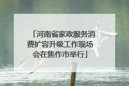河南省家政服务消费扩容升级工作现场会在焦作市举行