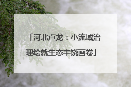 河北卢龙：小流域治理绘就生态丰饶画卷