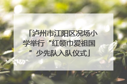 泸州市江阳区况场小学举行“红领巾爱祖国”少先队入队仪式