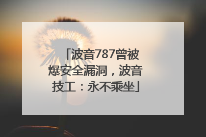 波音787曾被爆安全漏洞，波音技工：永不乘坐