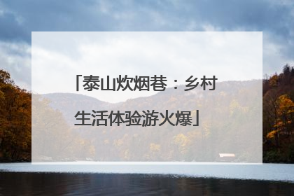 泰山炊烟巷：乡村生活体验游火爆