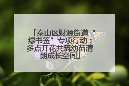 泰山区财源街道“绿书签”专项行动：多点开花共筑幼苗清朗成长空间