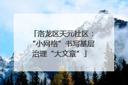 洛龙区天元社区：“小网格”书写基层治理“大文章”