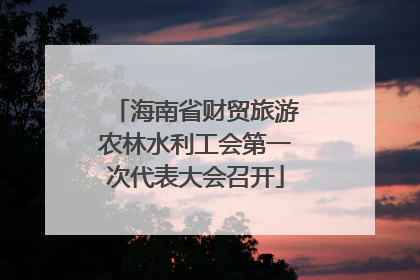 海南省财贸旅游农林水利工会第一次代表大会召开