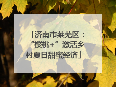 济南市莱芜区：“樱桃+”激活乡村夏日甜蜜经济