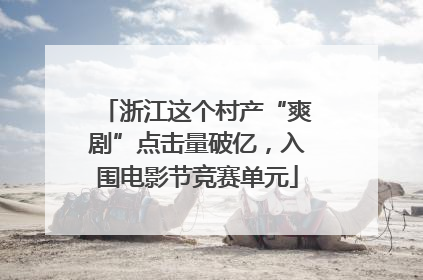 浙江这个村产“爽剧”点击量破亿，入围电影节竞赛单元