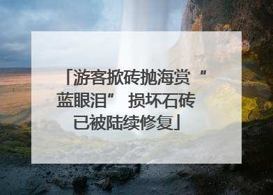 游客掀砖抛海赏“蓝眼泪” 损坏石砖已被陆续修复