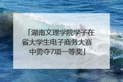湖南文理学院学子在省大学生电子商务大赛中勇夺7项一等奖