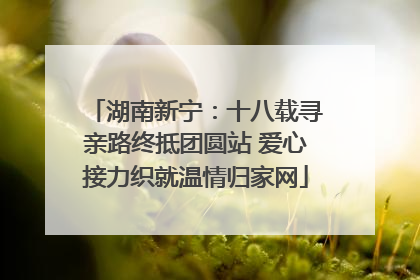 湖南新宁：十八载寻亲路终抵团圆站 爱心接力织就温情归家网