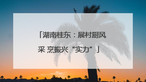 湖南桂东：展村厨风采 烹振兴“实力”