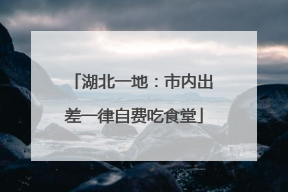 湖北一地：市内出差一律自费吃食堂