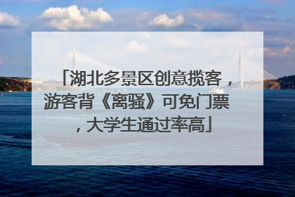 湖北多景区创意揽客，游客背《离骚》可免门票，大学生通过率高
