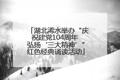 湖北浠水举办“庆祝建党104周年 弘扬‘三大精神’”红色经典诵读活动