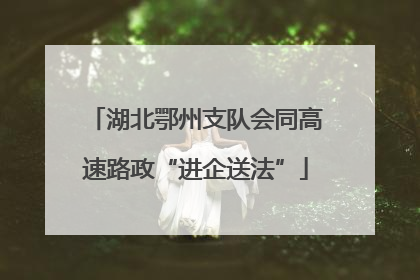 湖北鄂州支队会同高速路政“进企送法”