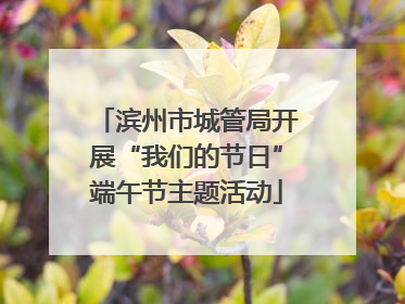 滨州市城管局开展“我们的节日”端午节主题活动