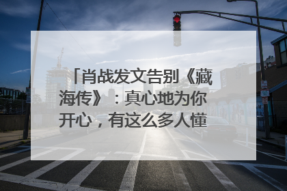 肖战发文告别《藏海传》：真心地为你开心，有这么多人懂你，导演回应“是否有第二季”
