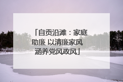 自贡沿滩：家庭助廉 以清廉家风涵养党风政风