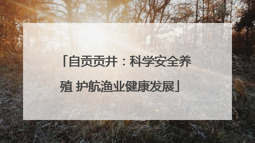 自贡贡井：科学安全养殖 护航渔业健康发展