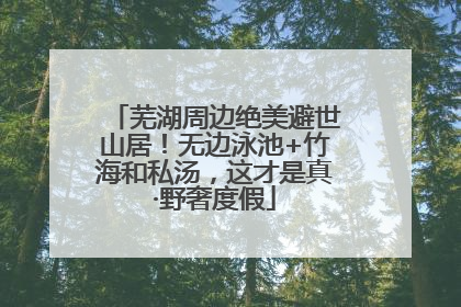 芜湖周边绝美避世山居！无边泳池+竹海和私汤，这才是真·野奢度假