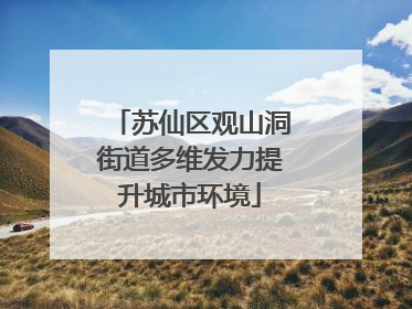 苏仙区观山洞街道多维发力提升城市环境