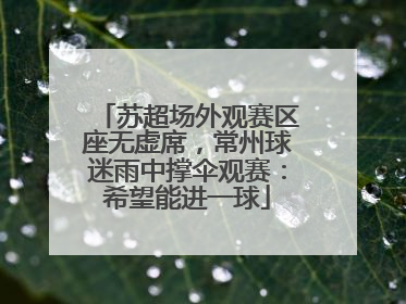 苏超场外观赛区座无虚席，常州球迷雨中撑伞观赛：希望能进一球