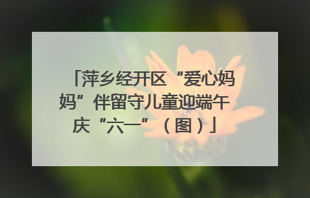萍乡经开区“爱心妈妈”伴留守儿童迎端午庆“六一”（图）
