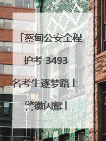 蔡甸公安全程护考 3493名考生逐梦路上警徽闪耀