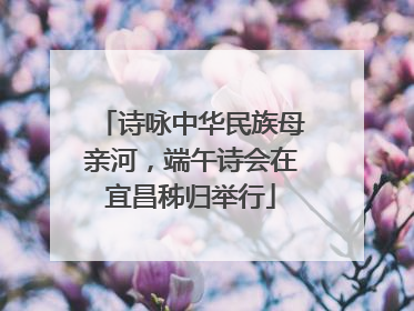 诗咏中华民族母亲河，端午诗会在宜昌秭归举行