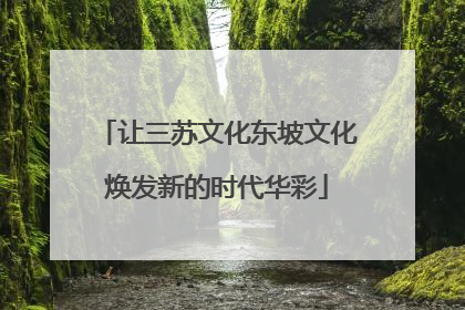 让三苏文化东坡文化焕发新的时代华彩