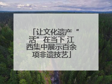 让文化遗产“活”在当下 江西集中展示百余项非遗技艺