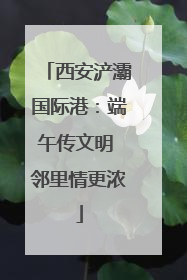 西安浐灞国际港：端午传文明 邻里情更浓