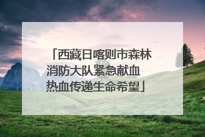西藏日喀则市森林消防大队紧急献血 热血传递生命希望