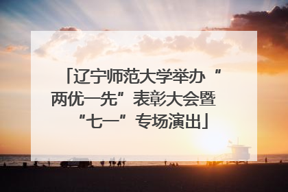 辽宁师范大学举办“两优一先”表彰大会暨“七一”专场演出