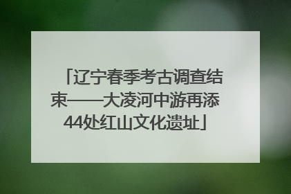 辽宁春季考古调查结束——大凌河中游再添44处红山文化遗址
