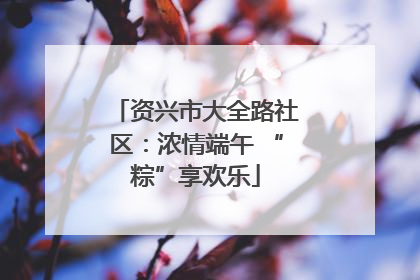 资兴市大全路社区：浓情端午 “粽”享欢乐